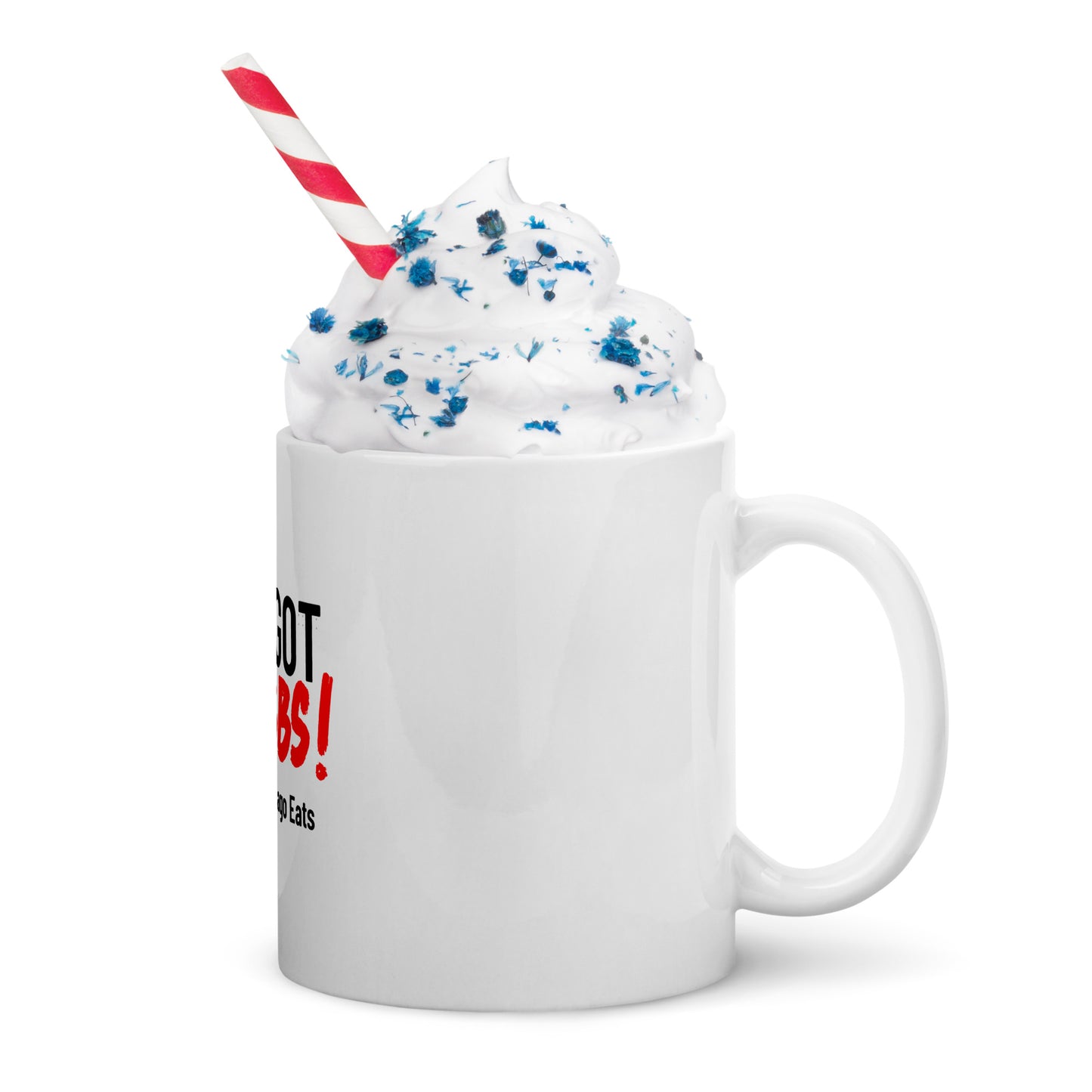 White glossy mug